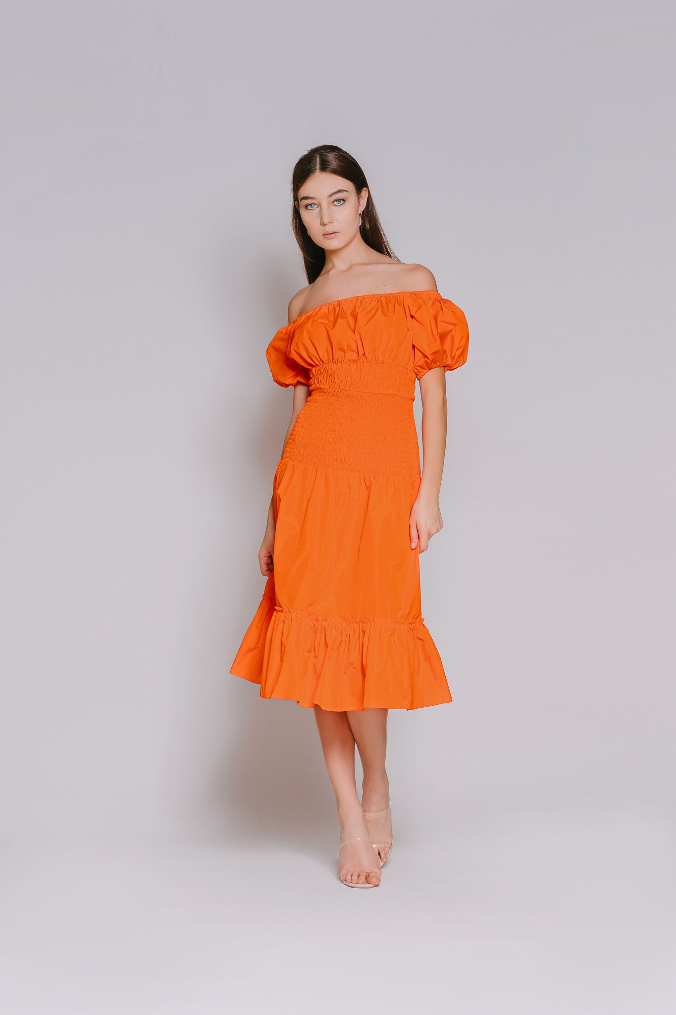 ABITO MIDI OFF-THE-SHOULDER